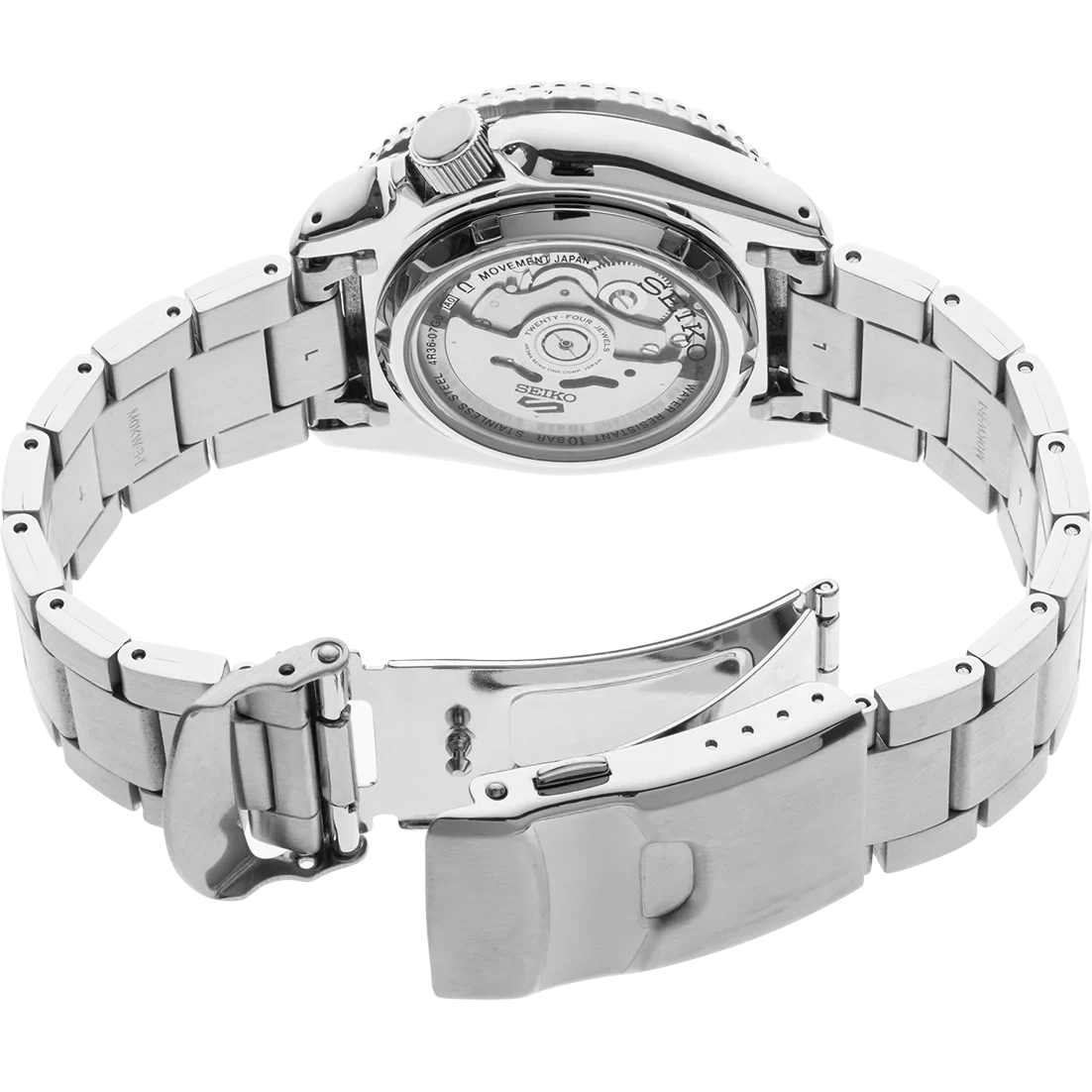 Watch 5 Steel Date Seiko Sports Stainless Men's SRPD61 Dial Green Automatic Day