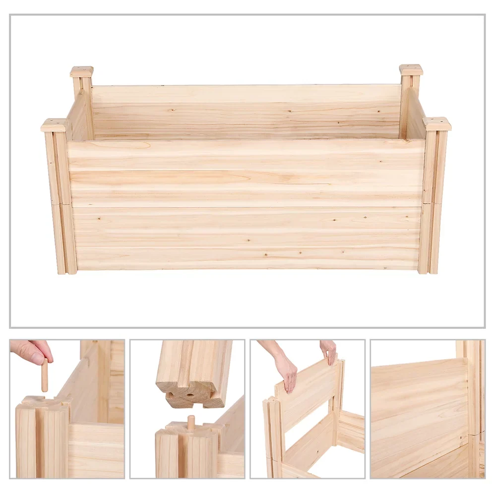 Patio Planter Alden Design Yard for Raised Bed Garden Box Greenhouse Wooden