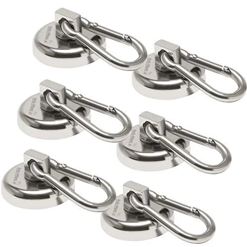 Magnet Purse Kitchen (6 bagnet - Heavy Mag Carabiner Neodymium Indoor/exterior Ant Hookfor with Swivel Duty Office Warehouse Factory 80LBS Snap Magnetic Carabiner Carabiner Pac Grill Hooks Hanging