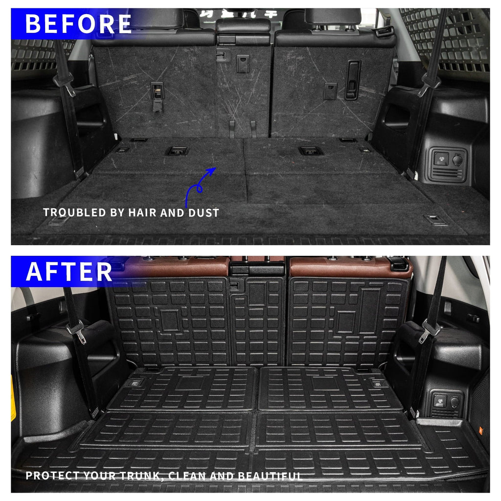 Cargo 4Runner Accessories 7 Floor Cargo Trunk 2013-2023 Mats Mat Seats Mat Liner Fit