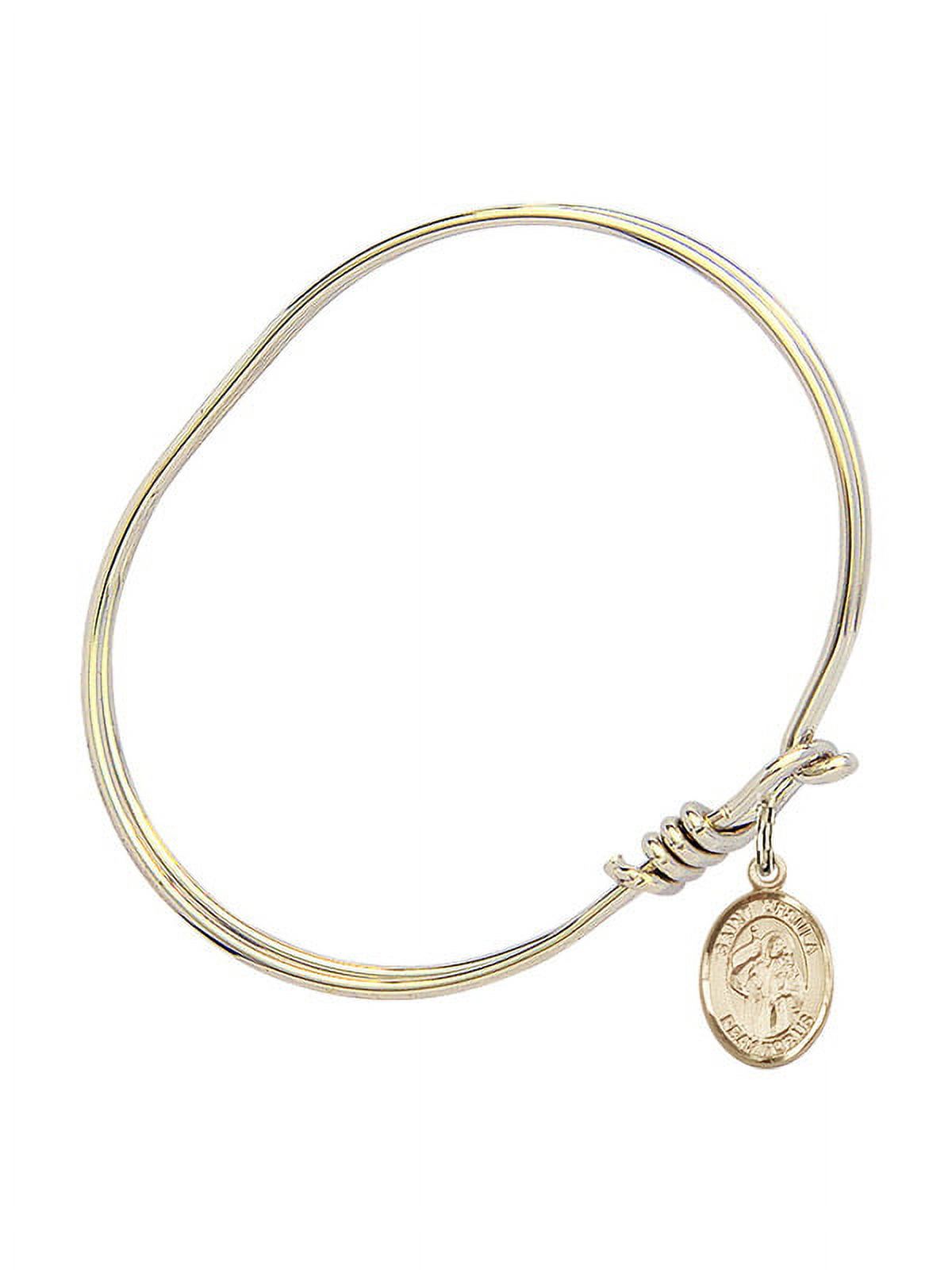 w/ inch in 5 Oval Bracelet Bangle Eye 3/4 Hook St. Gold-Filled Ursula