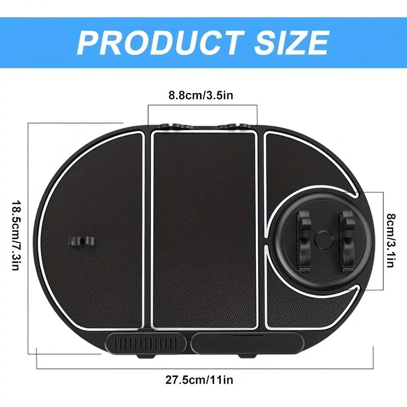 Car - Anti-Slip Dashboard Organizer with 4-in-1 Multifunctional Phone Convenient Sticky Holder and and Mat Non-Slip