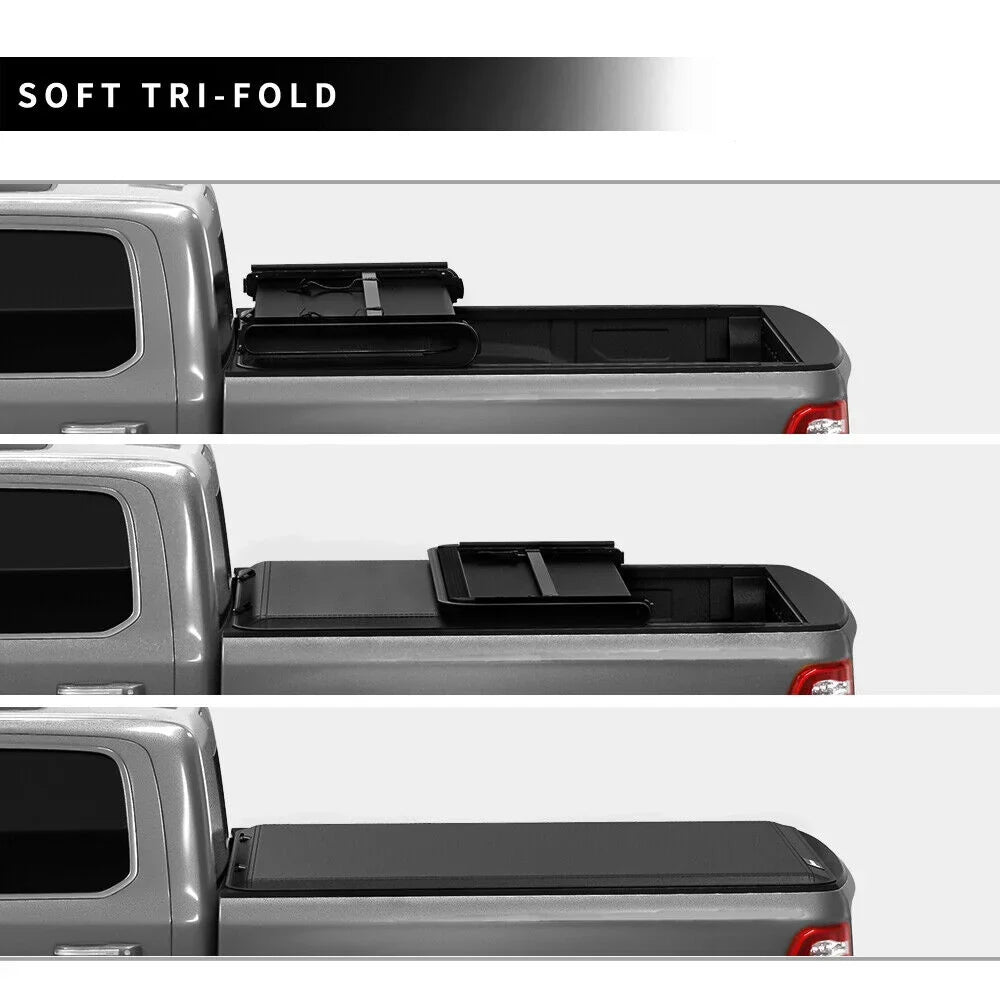 Bed 6.4ft 2500 Ram 3500 Ledkingdomus Classic Tonneau Tri-Fold for Soft 2002-2023 1500 Dodge Cover