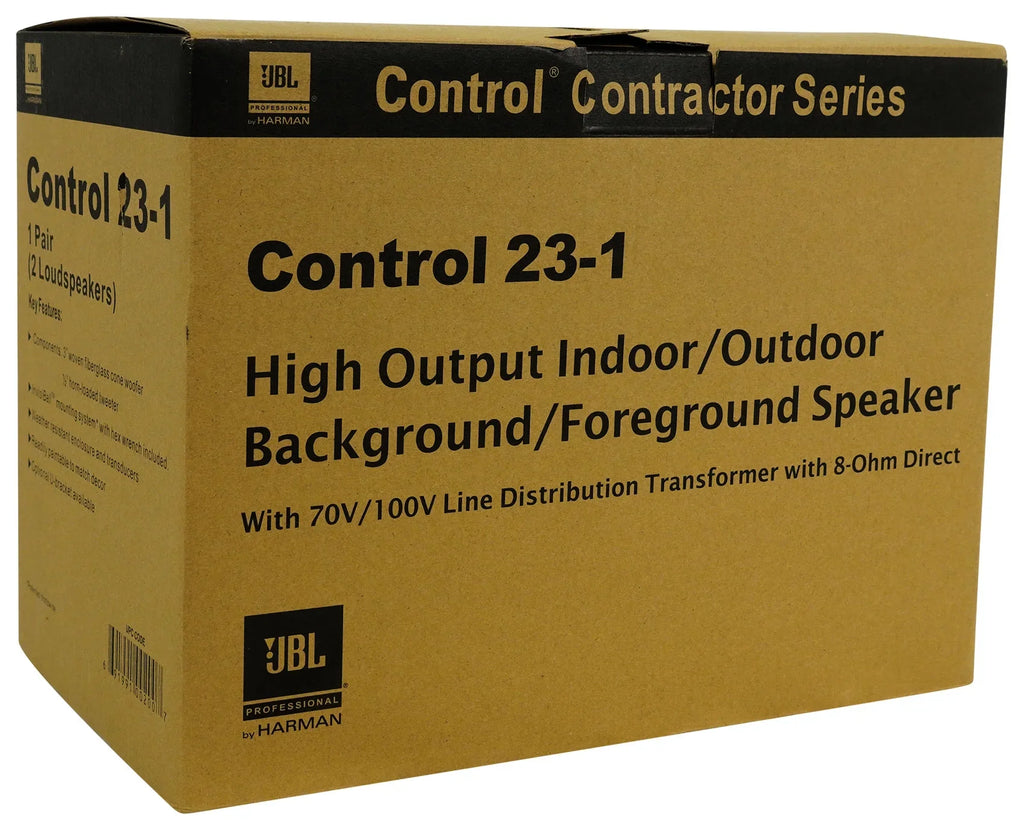 Indoor/exterior JBL Control Amp Black Speakers 3" Commercial (4) 70v Wall + 23-1