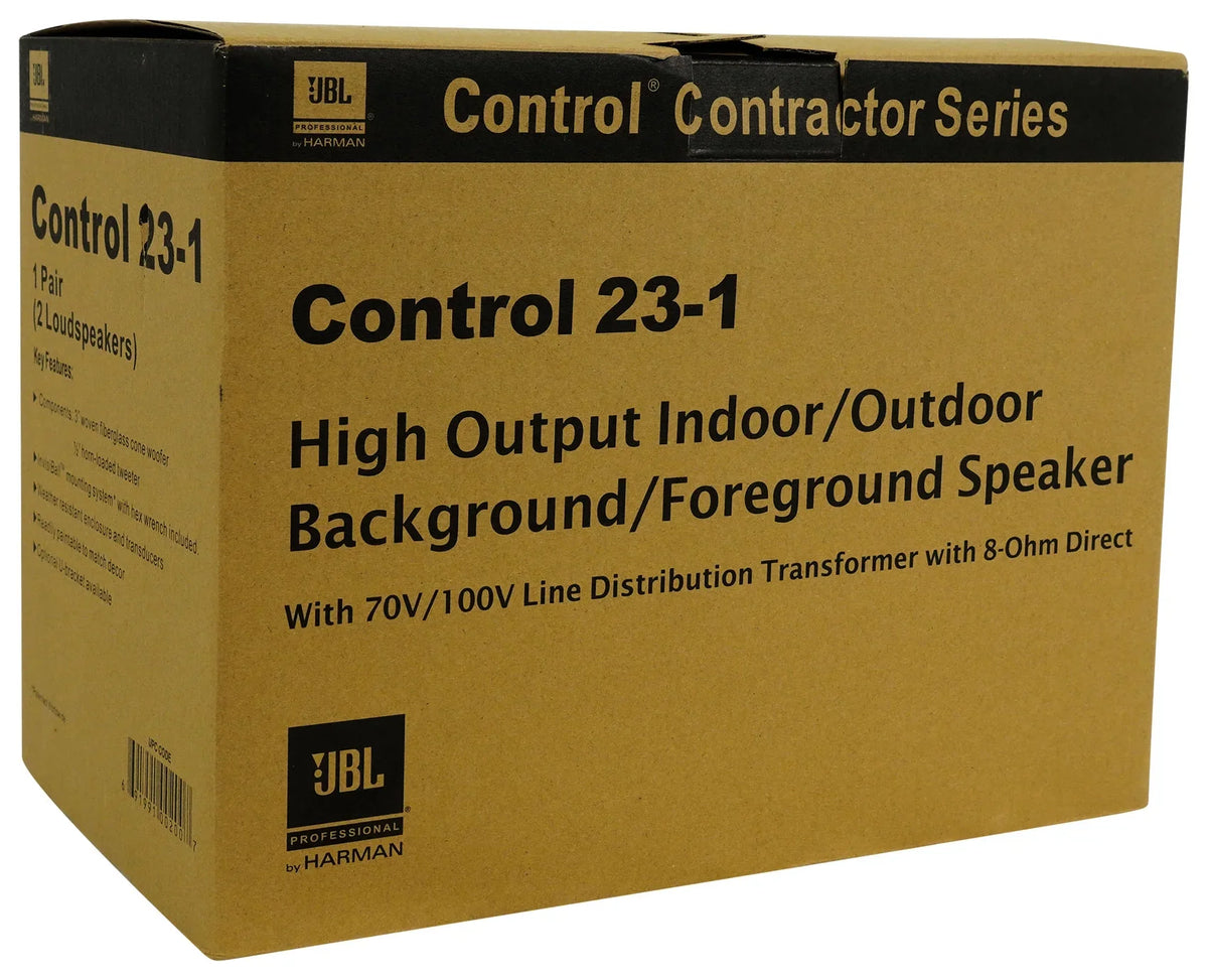 Indoor/exterior JBL Control Amp Black Speakers 3" Commercial (4) 70v Wall + 23-1