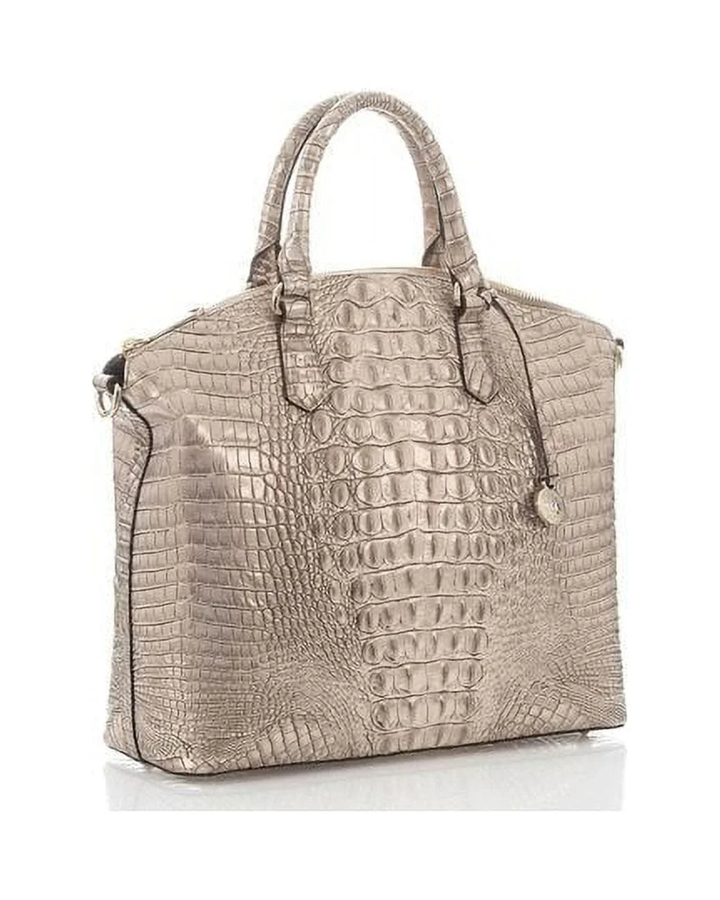 Brahmin Satchel Cane Duxbury Large Silver/Metallic Sugar