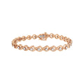 Diamond Bracelet .925 1/3 (I-J, Sterling I3-Promo) Link Rose Miracle-Set Carat Gold TDW Plated Silver