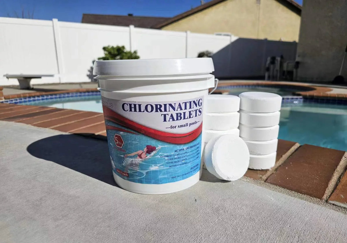 10LB Wrapped Individually 99% Chlorine Swimming Tablet Tri-chlor 3Inch Pool&Tub