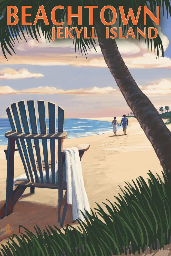 Adirondack Piece for Premium in the and Jigsaw Adults Chair 500 on USA) (19x27 Beach Beachtown, Jekyll Family, Puzzle inches, Made Georgia, Island,