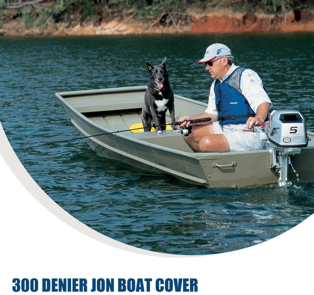 L, Goodsmann Resistant 12' Jon 9921-0152-21( Silvery 56"W liquid Gray A, ) Trailerable Covers Boat