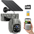 Trail View, Motion, Wireless Live Game with 90°Tilt, LTE, 360°Pan Camera Night Vision, Card Cellular 4G PIR Waterproof, Cloud Solar WiFi Storage, No 2K Camera with &SD Cam Security Hunting CAMPARK SIM