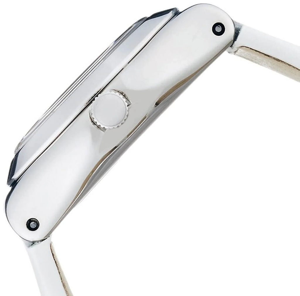 Dial Swatch Women's Watch Strap YSS296 Tone White Silver Leather