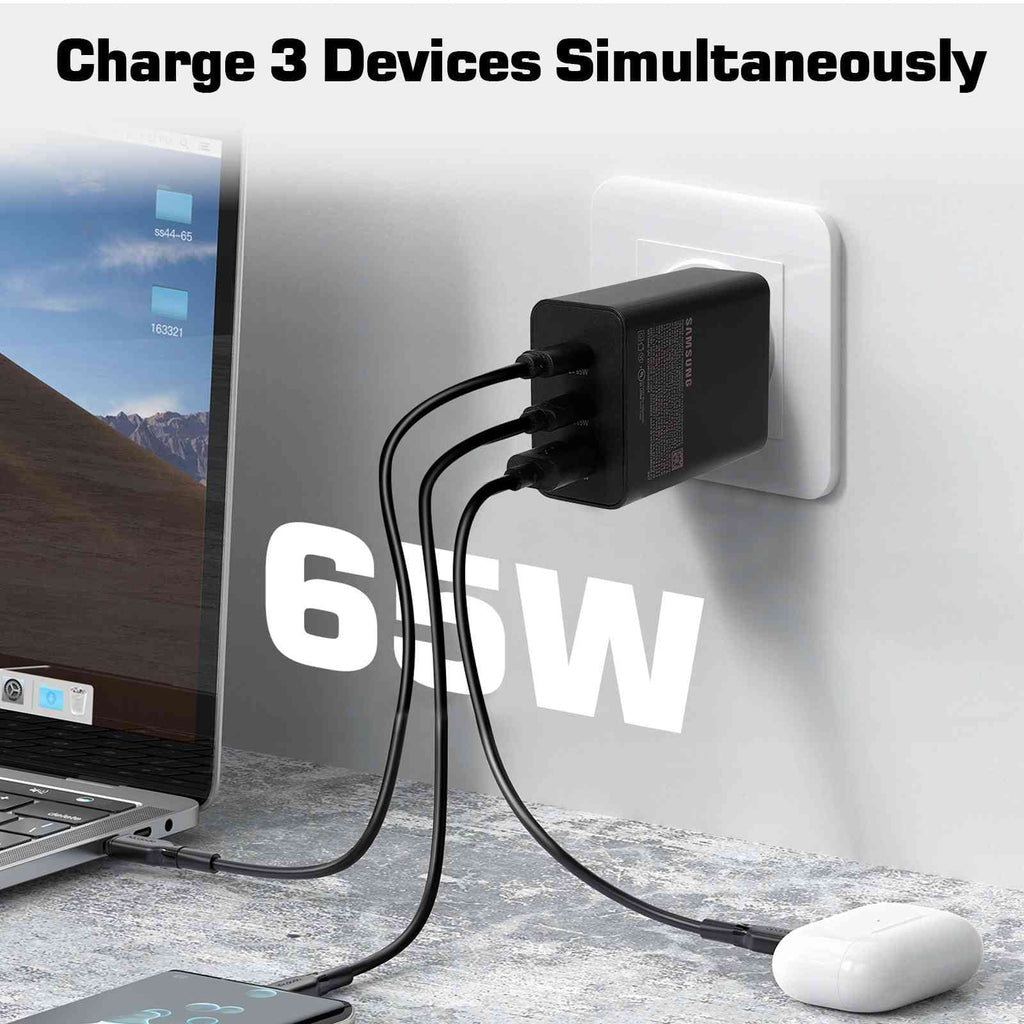 Travel Charger NFC/Note Dual with Infinix Laptops, - Charging Phones Pixel USB - Galaxy, for & Pro Neo/Hot 3 65W Pro Fast X/Zero USB-C 10 iPhone, High-Speed Ports 10i/Note X Zero 10