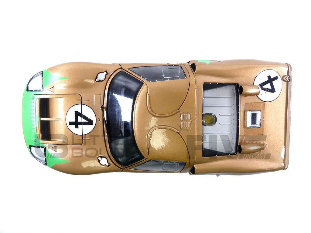 Shelby 2 Collectibles SC414 Diecast GT-40 1-18 MK Gold No.4 Car 1966 Model