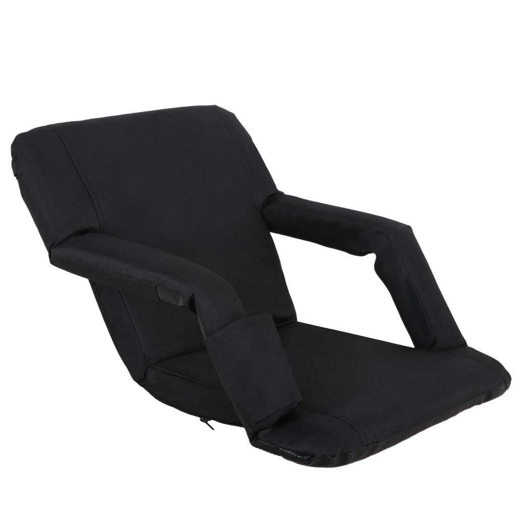 Chair Bleacher Seat Portable ZenSports Reclining for Black 6 Stadium Positions 2PCS