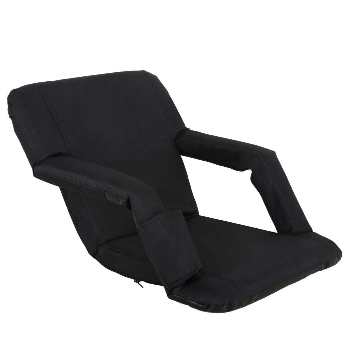 Chair Bleacher Seat Portable ZenSports Reclining for Black 6 Stadium Positions 2PCS