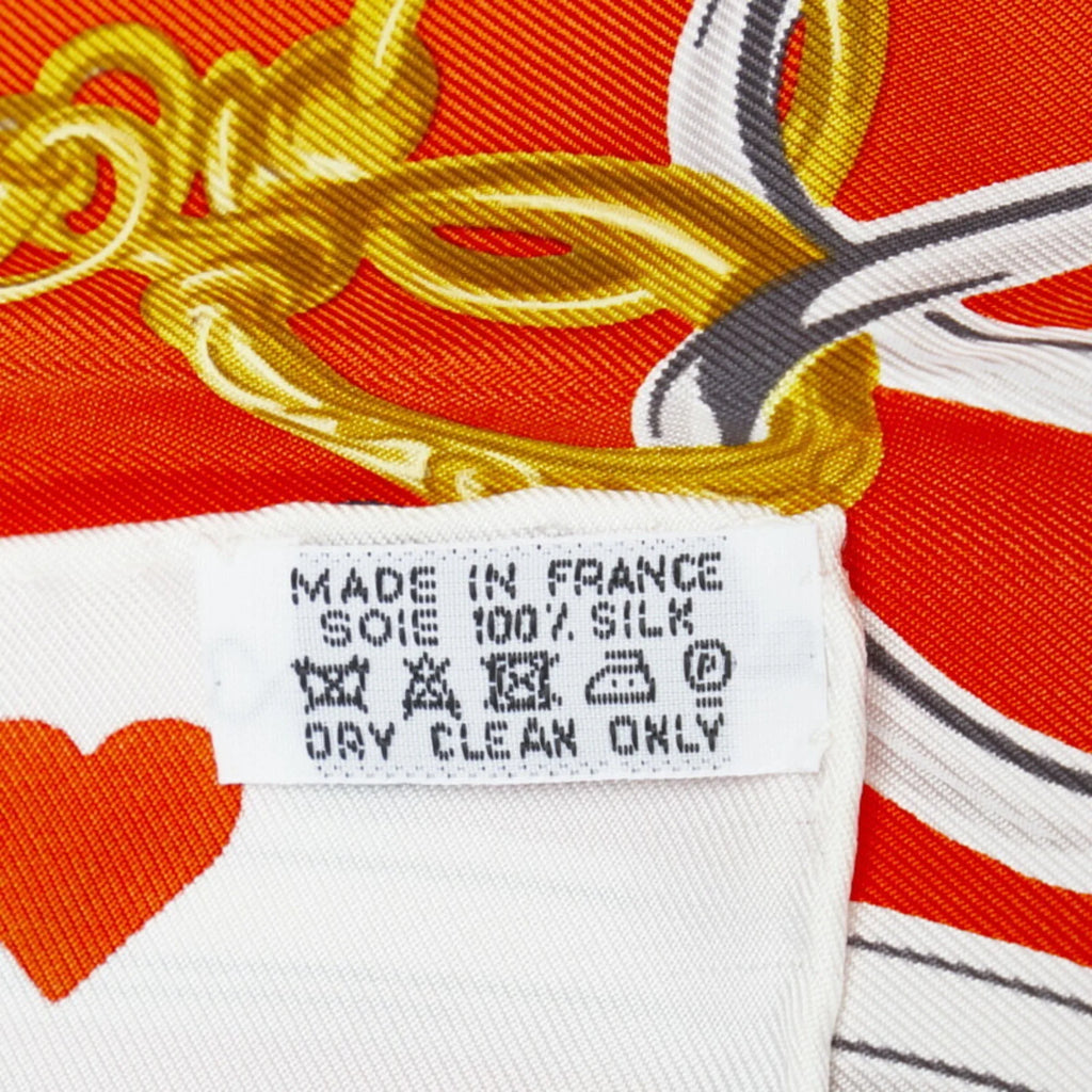 Women's Multicolor (Good) Carre Hermes 90 HERMES BRIDES Pre-Owned Silk de Muffler GALA Scarf Bridle Ceremony White Horse