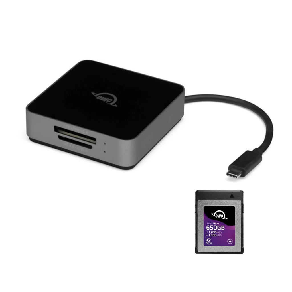 Card 650GB Dual with Reader/Writer Type with OWC SD Atlas B CFExpress 2.0 CFExpress Card Atlas Ultra