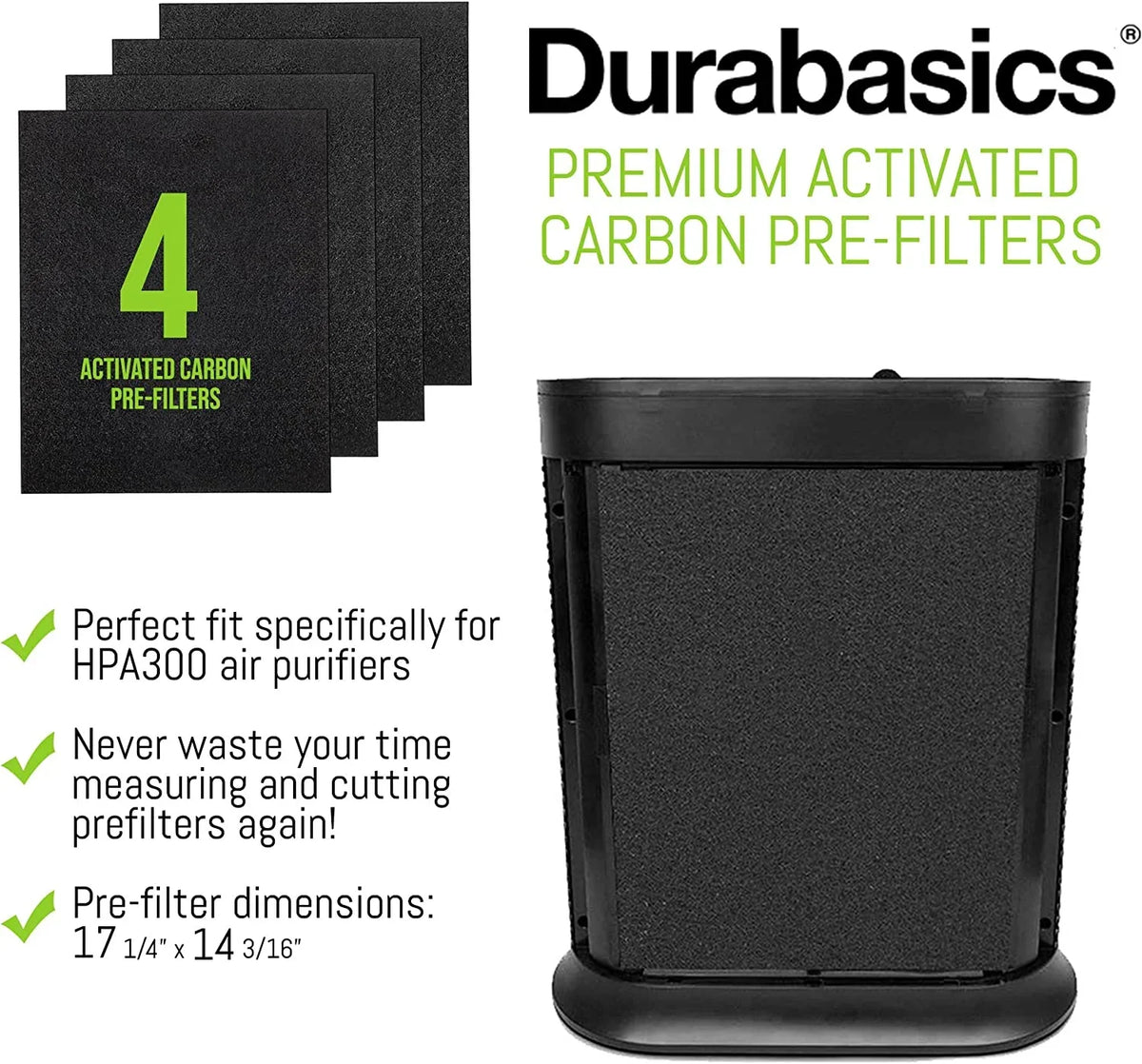HPA300 Pre-Filters Filter for HRF-AP1-4 Honeywell A, Replacement, Air Prefilter Durabasics Prefilter Honeywell Pack A, Honeywell Filters, Filter Honeywell Replacement for Honeywell Pre Purifier,