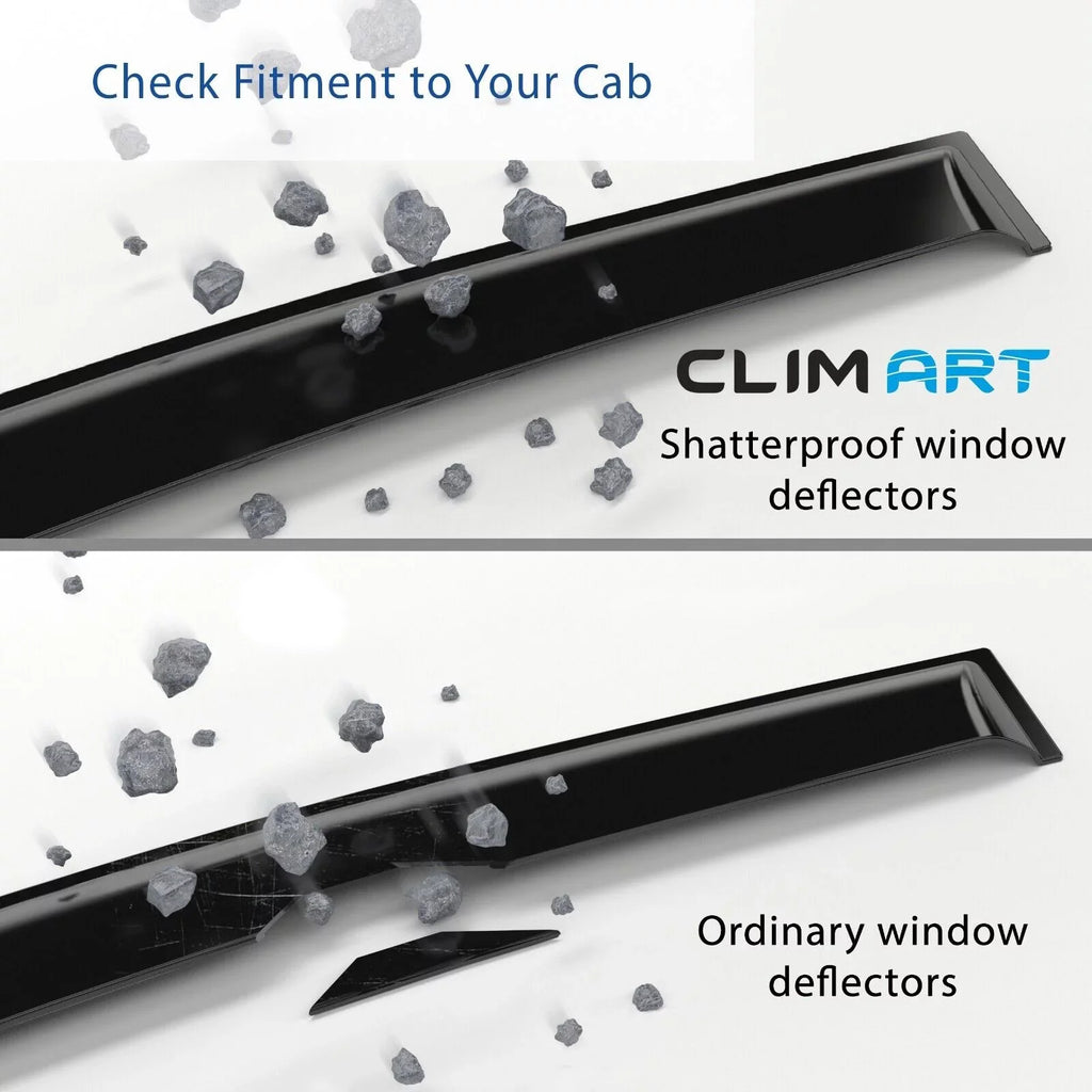 Deflector, SuperCrew, Accessories 2009-2014 for Regular 2 SuperCab, Deflectors, Vent Guards Vent pcs-209008 Durable Tape-on Visors F150 ART Cab, cars, CLIM Rain for Window Window Incredibly Truck