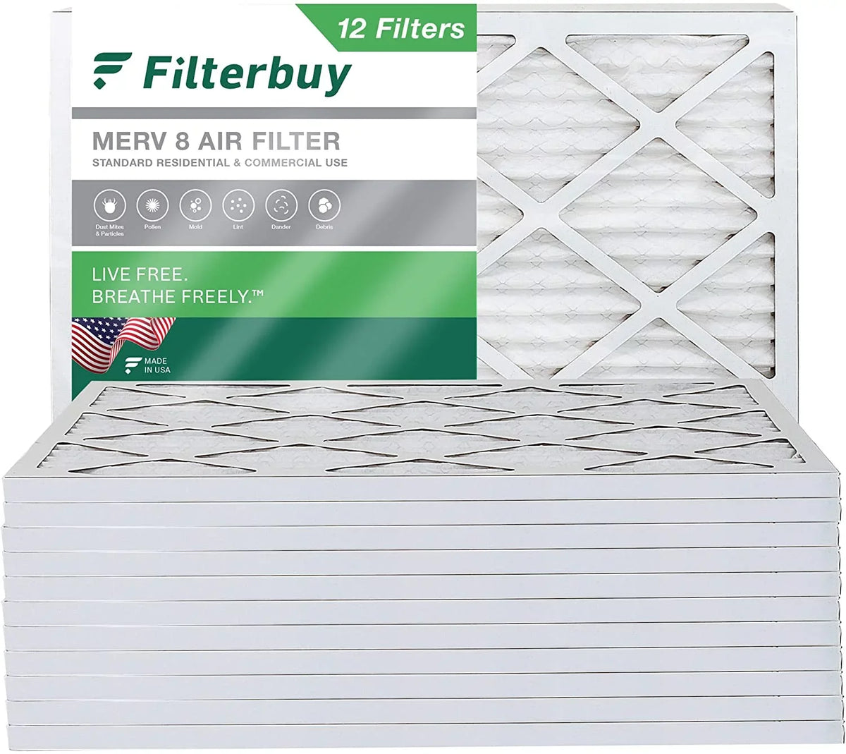 MERV Furnace Air Filterbuy 16x21.5x1 AC 8 Filters Pleated (12-Pack) HVAC