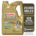 5W-20 Synthetic Advanced 5 Motor Oil, Quarts Performance Castrol Full Extended EDGE