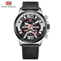 Fashion Waterproof Watches Leather Masculino Multifunction Wristwatch Men Sport Blue Quartz Strap Relogio Sub-Dials Chronograph