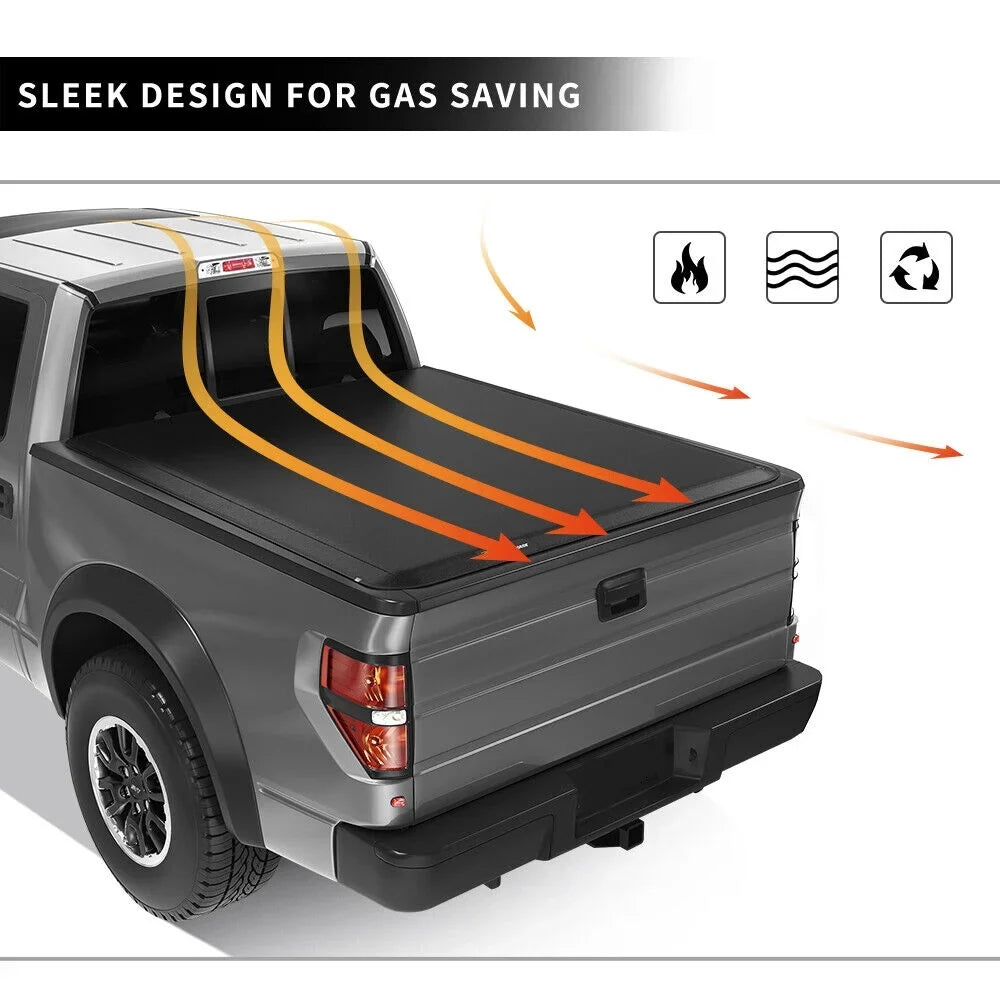 Bed 6.4ft 2500 Ram 3500 Ledkingdomus Classic Tonneau Tri-Fold for Soft 2002-2023 1500 Dodge Cover