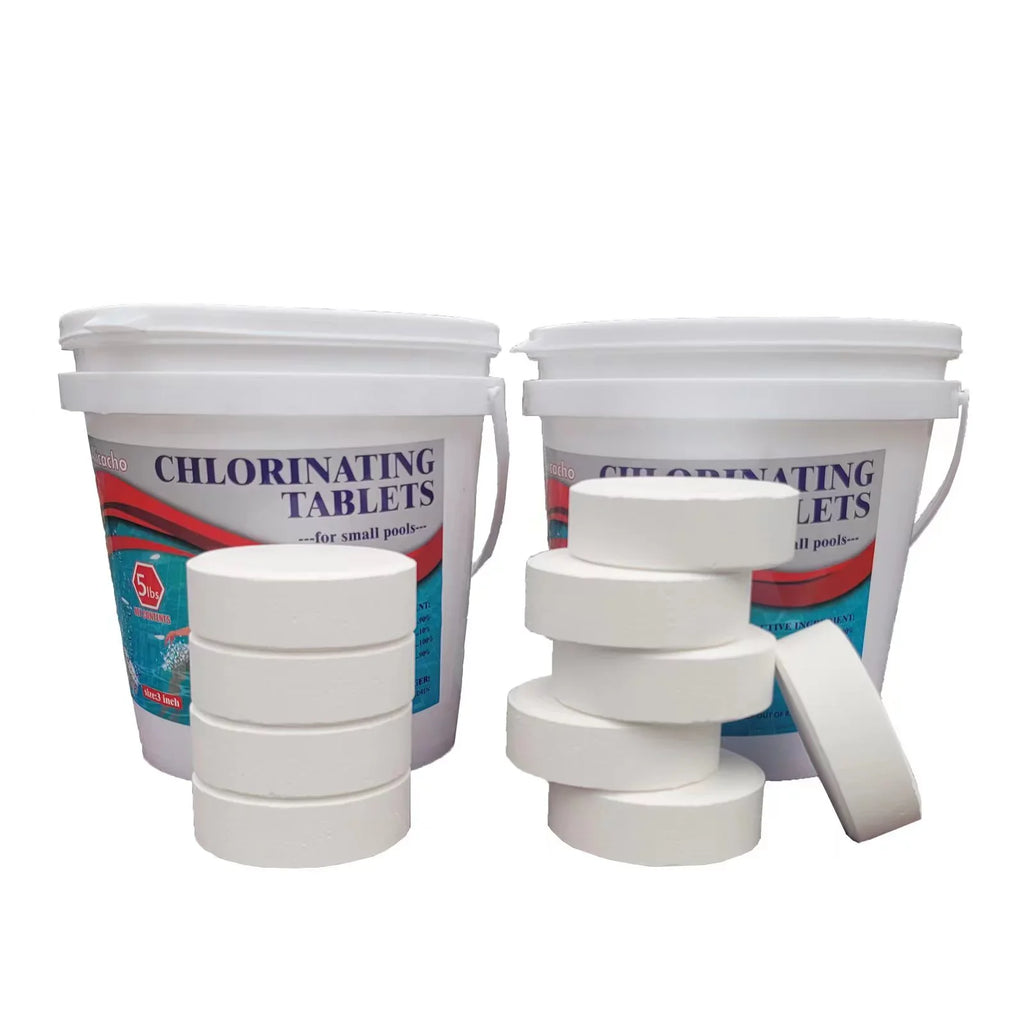 10LB Wrapped Individually 99% Chlorine Swimming Tablet Tri-chlor 3Inch Pool&Tub