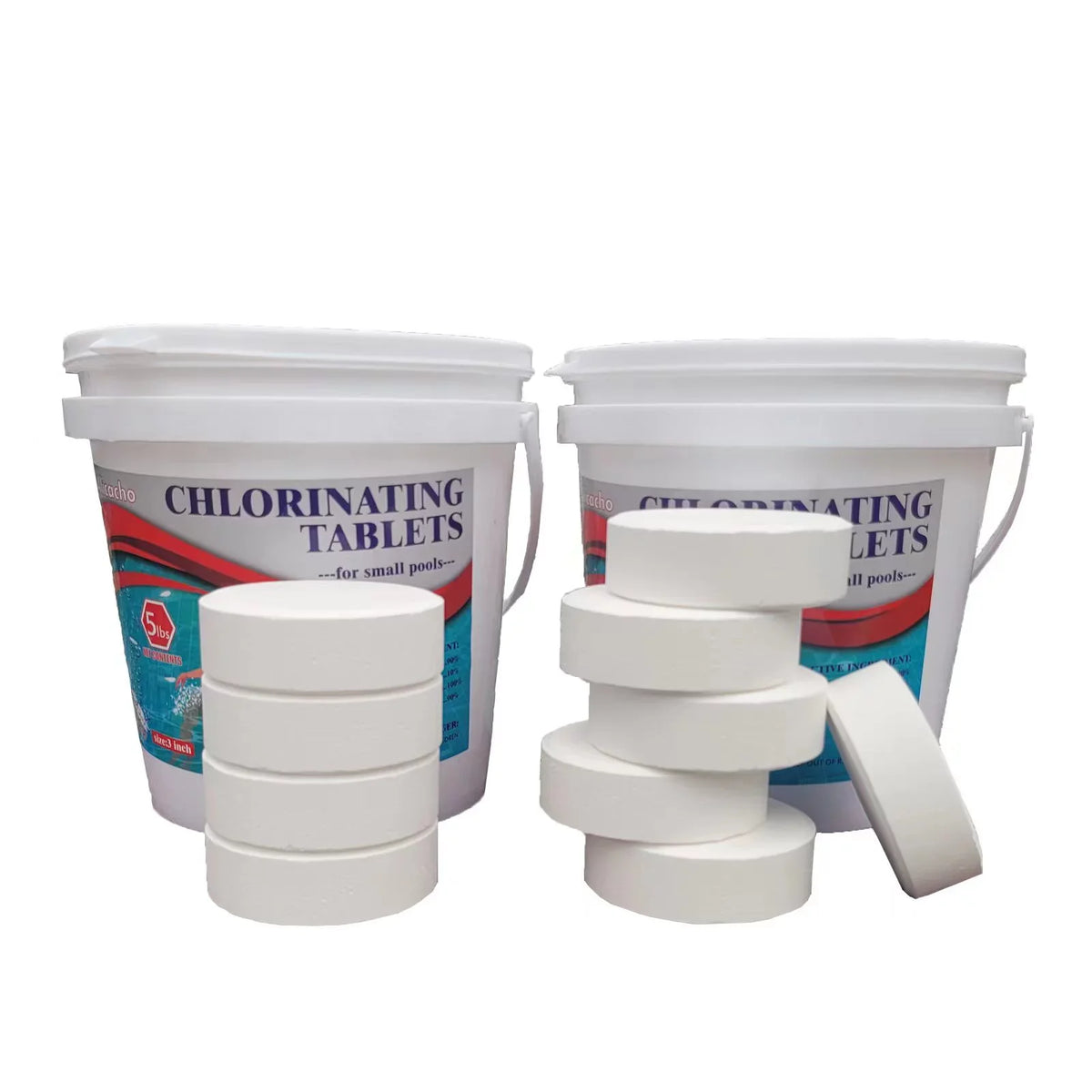 10LB Wrapped Individually 99% Chlorine Swimming Tablet Tri-chlor 3Inch Pool&Tub