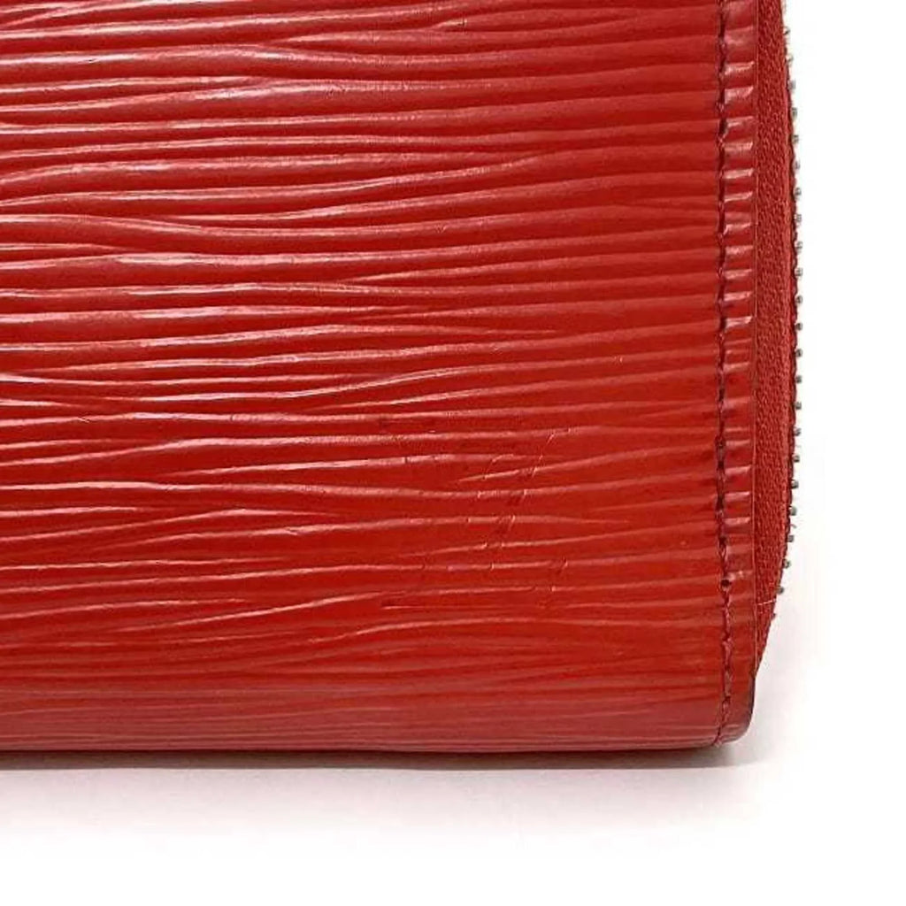 M60913 Long Pre-Owned MI1115 Clemence Epi Leather Red (Good) LV Portefeuille Coquelicot Wallet