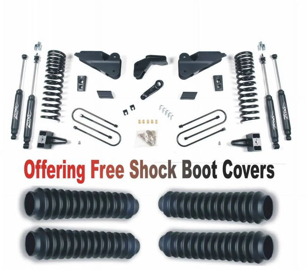 Free Kit Gas Dodge Ram System D66N/ZONU3100X4 With 2013-2018 4WD Lift Protectors 3500 Boot Suspension Fits 5.5" ZoneOffRoad