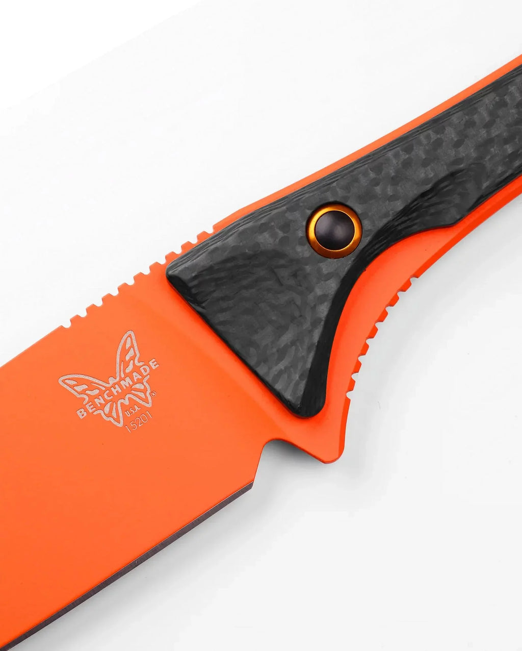 Knife Orange CPM-S90V Altitude 15201OR Blade Cerakote Benchmade Fiber Carbon 3.08" Fixed Handle