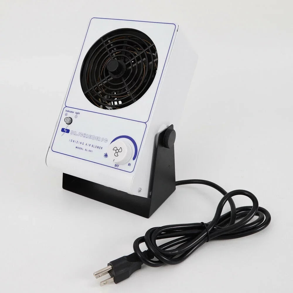 110V Fan Eliminator Ion Anti-Static Discharge Ionizer OUKANING Blower Air Static Ionizing