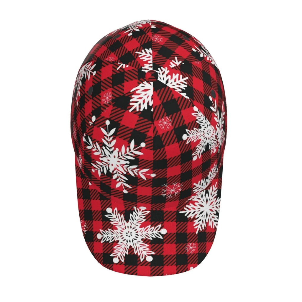 Plaid) Balery Buffalo Cap for Workouts Seasons exterior dimension On Baseball Dad Running A and All Hat(Snowflakes Activities Adjustable