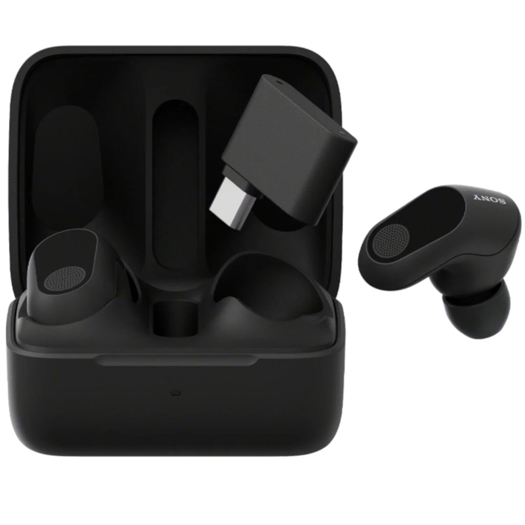 Open Dongle Box Sound, Wireless 360 Buds for (LC3), Truly Latency, Gaming Earbuds, 12 USB-C and Black Audio INZONE Noise Hours Battery, Cancelling LE 30ms PS5, WF-G700N Low PC, Spatial