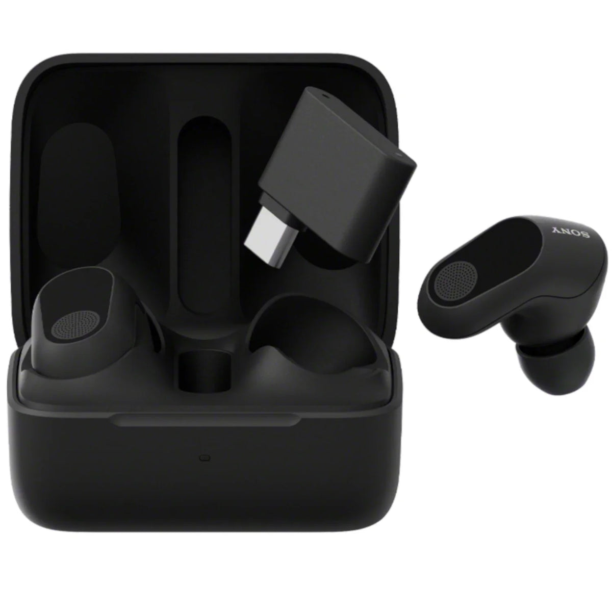 Open Dongle Box Sound, Wireless 360 Buds for (LC3), Truly Latency, Gaming Earbuds, 12 USB-C and Black Audio INZONE Noise Hours Battery, Cancelling LE 30ms PS5, WF-G700N Low PC, Spatial