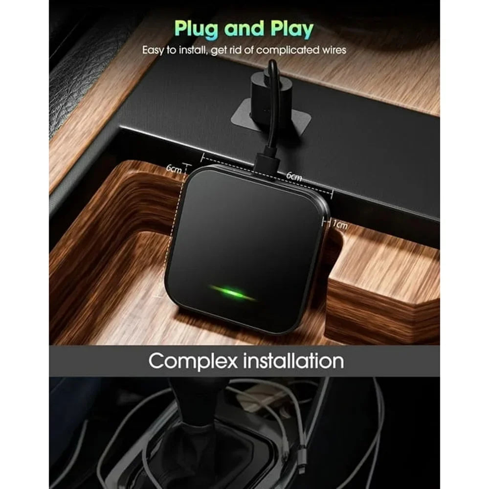 Adapter Black Dongle, Box For Wireless iOS Carplay Player Auto Car Navigation