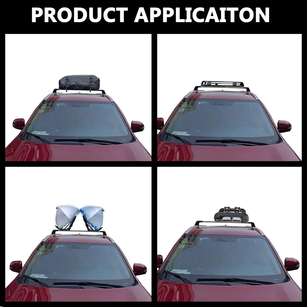 Crossbars Side Rails, Outback Lush Fit Carrier Cross Black Box Rack Board, Cargo Bars – Rooftop Premier Roof Luggage, Ski SO14T ROKIOTOEX for Touring 2015-2019 Subar-u for Bike Chrome