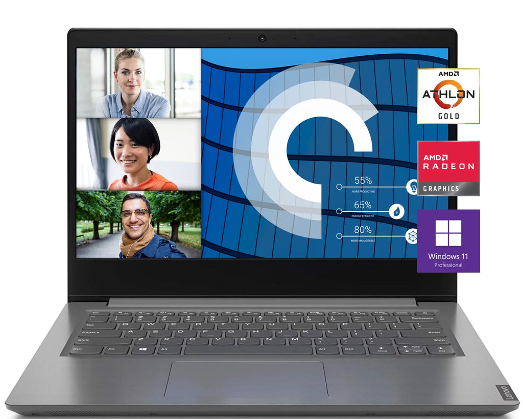 Screen, ADA 256GB Lenovo 14'' V14 3150U, HD PCIe Windows 12GB HDMI, AMD 11 Newest Wi-Fi, Laptop, Athlon Pro RAM, SSD, Gold Business Full