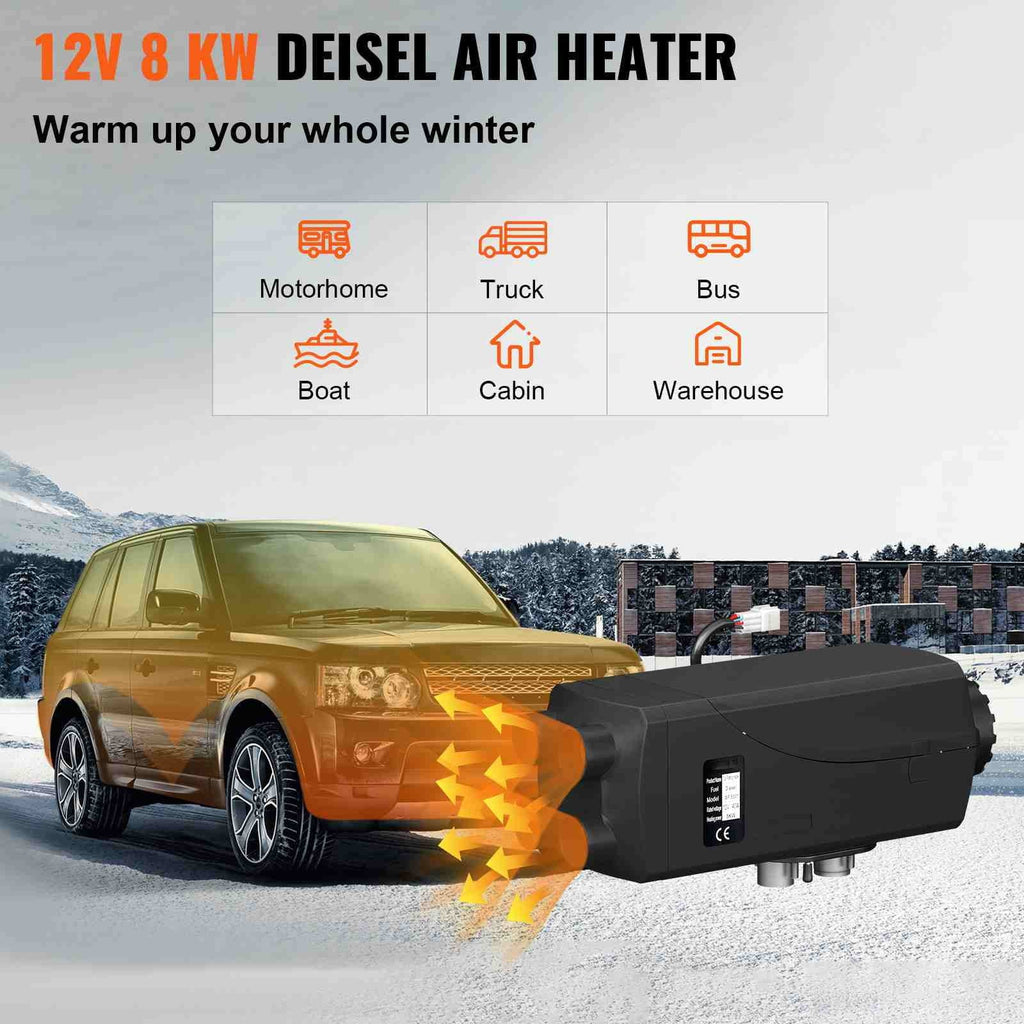 Trailer Boat LCD Heater 8KW Thermostat Trucks For Air Car BENTISM 8000W 12V Diesel