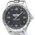 Quartz (Good) BREITLING Pre-Owned Steel BF563779 Polished Chronospace Watch A56012.1 Mens