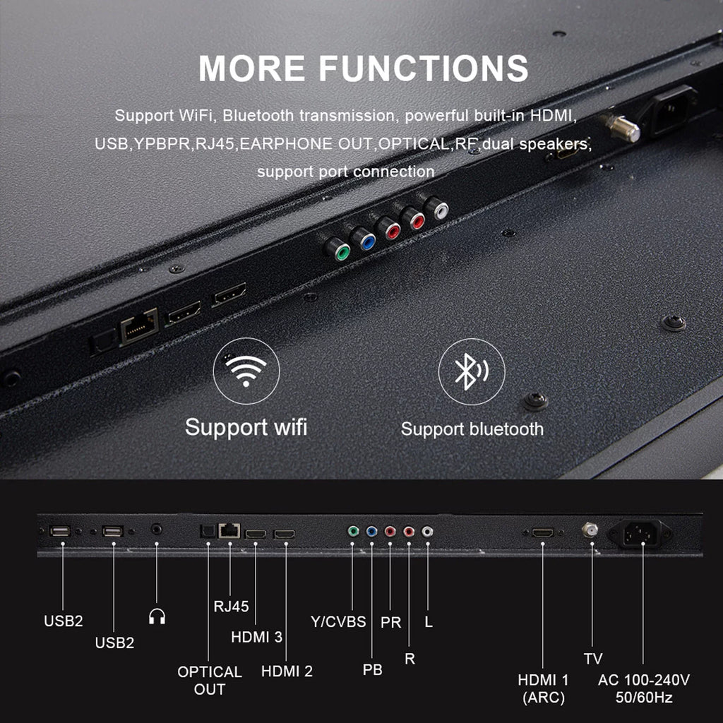 UHD SYLVOX Series) 2000 (Pool exterior Nits with Waterproof 4K 43" TV, Smart Sun TV IP55 Full