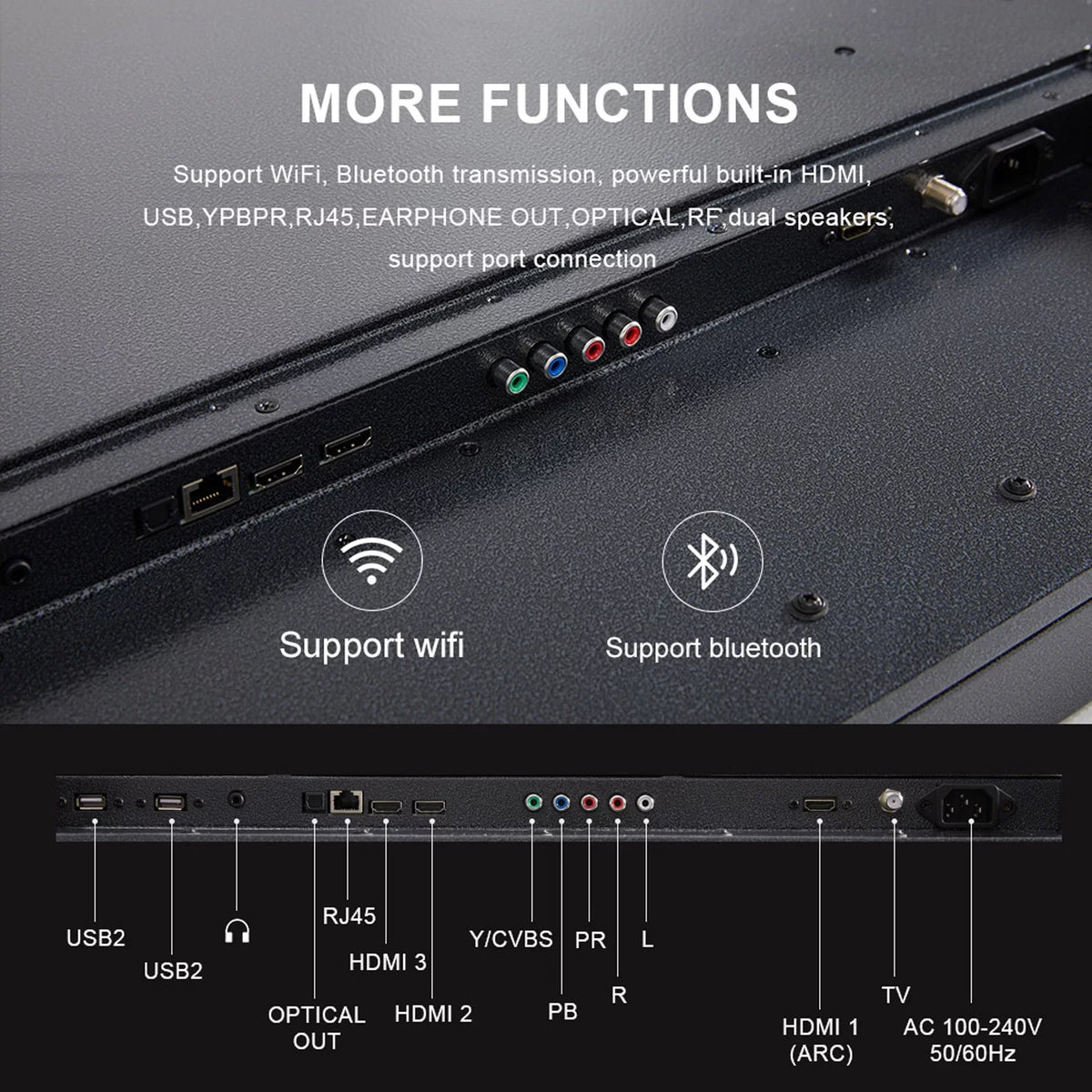 UHD SYLVOX Series) 2000 (Pool exterior Nits with Waterproof 4K 43" TV, Smart Sun TV IP55 Full