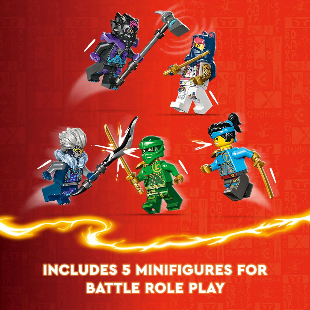 Play, Ninja NINJAGO Boys Toy and Egalt with Dragon and Master 71809 Girls Group Toy for Hero Figure, Ages Independent Action or Up, LEGO Idea for Gift the Set Minifigures 5 Battle 8 Dragon