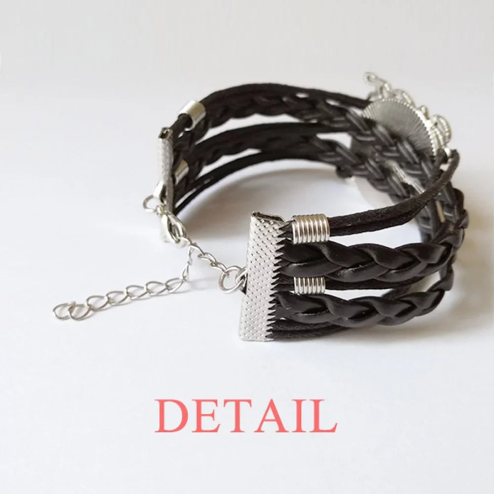 Wristband Support Accessory Rope Bracelet Leather Knitting Trans Man Twisted Love Transgender LGBT
