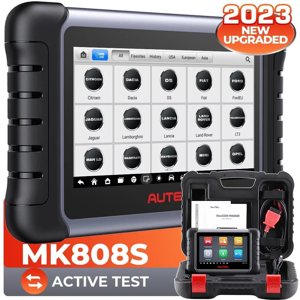 MX808 MK808 Test, 28+ Service, MaxiCOM Car OBD2 Scanner MK808S of Active All Diagnostic FCA MaxiCheck Reader Autoauth Updated Autel Diagnosis, Code System