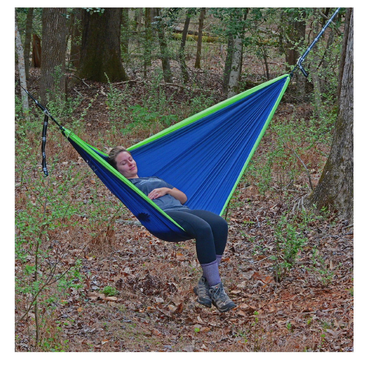 Hamptons Camping Collection and The 118" Polyester Traveler Hammock Blue Green