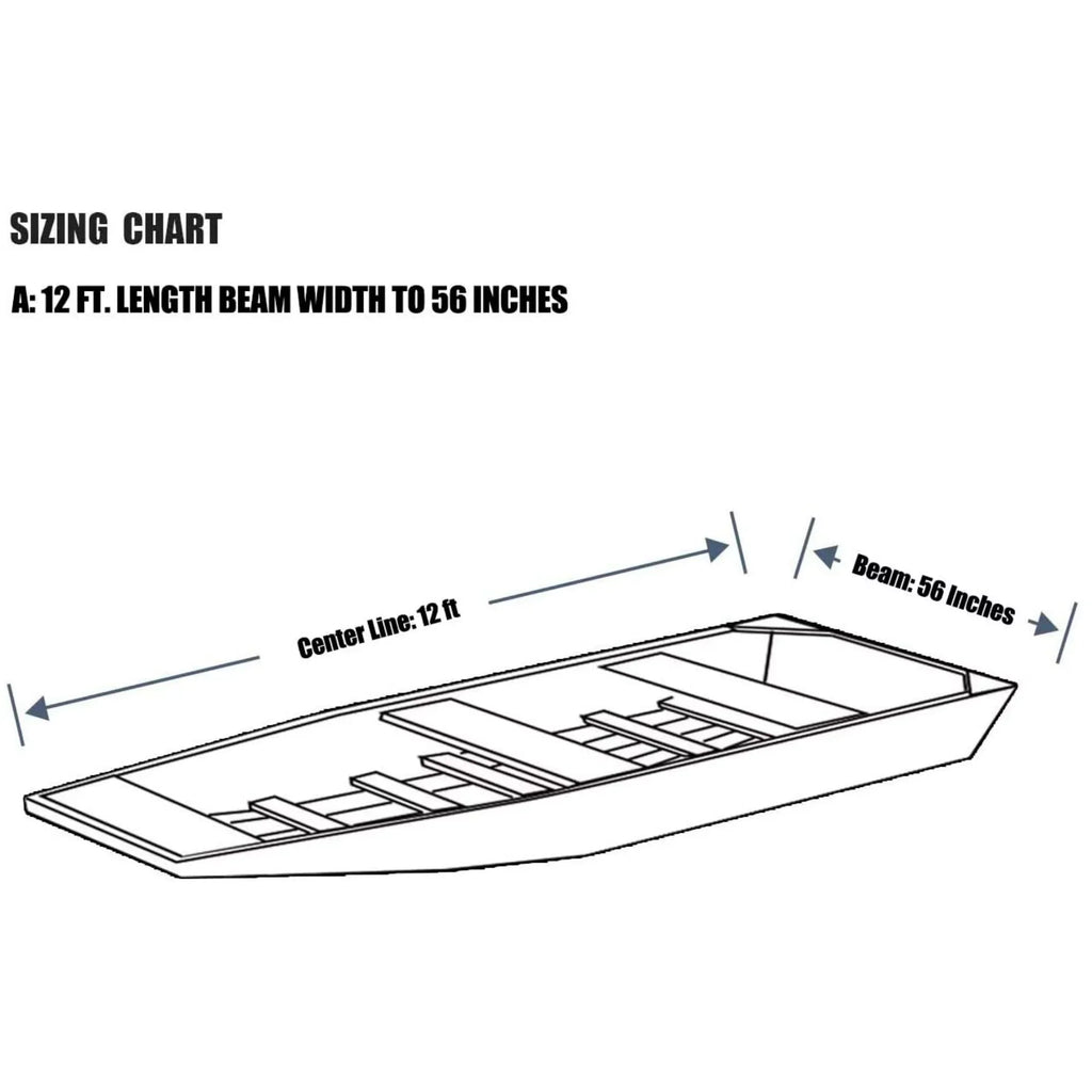 L, Goodsmann Resistant 12' Jon 9921-0152-21( Silvery 56"W liquid Gray A, ) Trailerable Covers Boat