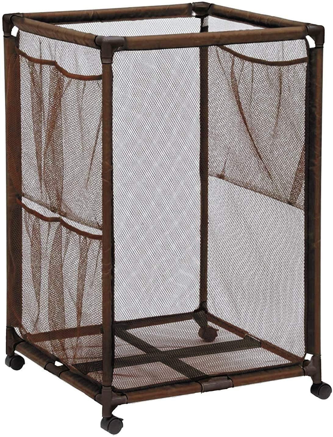 Balls, Essentially x H), and Holder, 28" W Organizer Mesh Rolling x Floats 563009 Yours L Brown design Large, Toys, Pool Equipment Height, Noodles Kids 25" Bin, (43" Storage